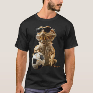 Bärtiger Drachen Fußball  T-Shirt