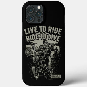 Bärtiger Motorradfahrer Lebe um zu fahren Fahre um Case-Mate iPhone Hülle