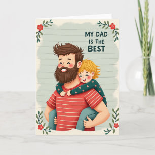 Bärtiger Papa Allerbestes Tag Karte