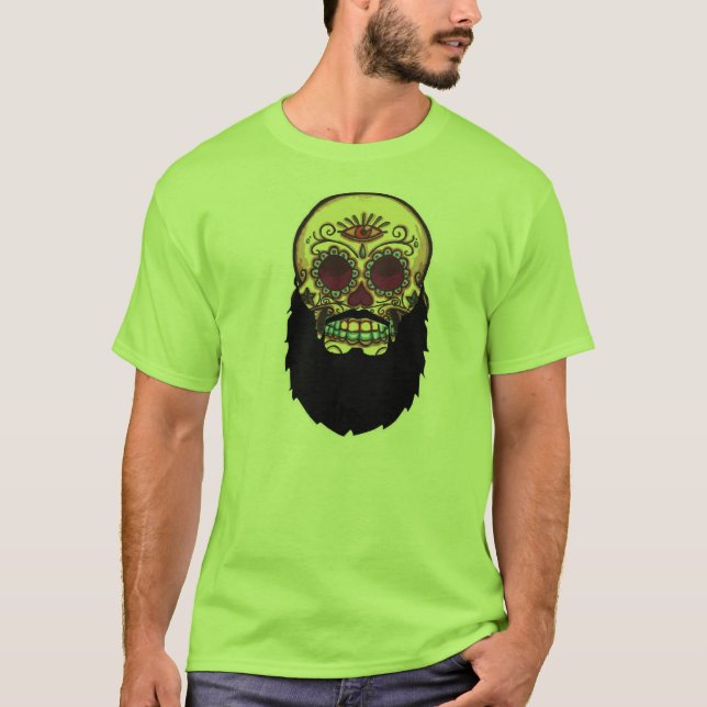Bärtiger Schädel T-Shirt (Vorderseite)
