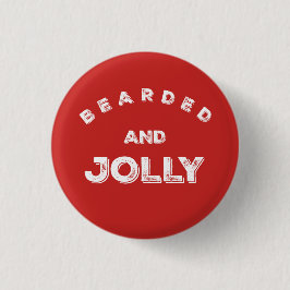 Bärtiger und lustiger Weihnachtsknopf Button