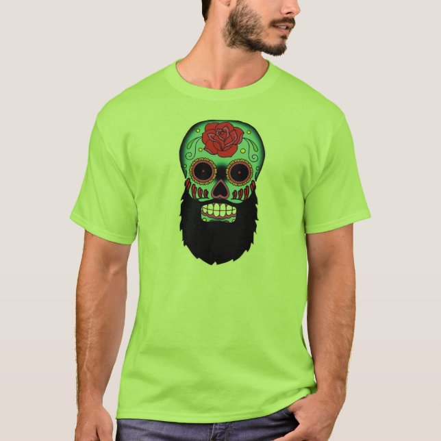 Bärtiger Zuckerschädel T-Shirt (Vorderseite)