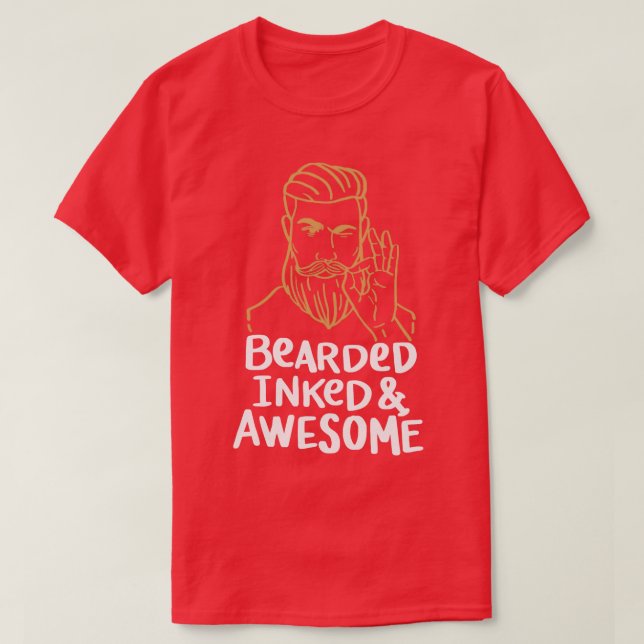 Bartinsenkur und Phantastischer Bart Tattoo T-Shirt (Design vorne)