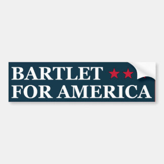 Bartlet für Amerika Autoaufkleber