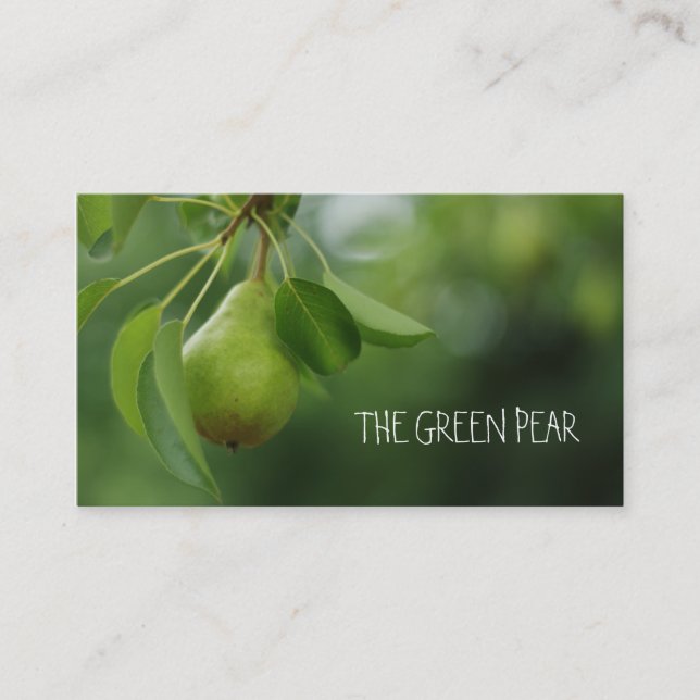 Bartlett Pear Tree, Bio Birnen Visitenkarte (Vorderseite)