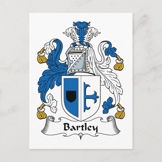Bartley Familienwappen Postkarte (Vorderseite)