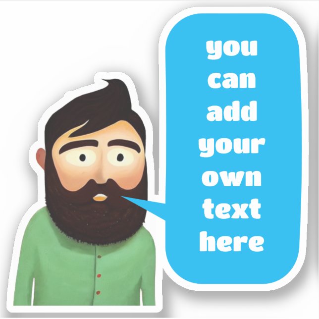 Bartmann Aufkleber (Vorderseite)