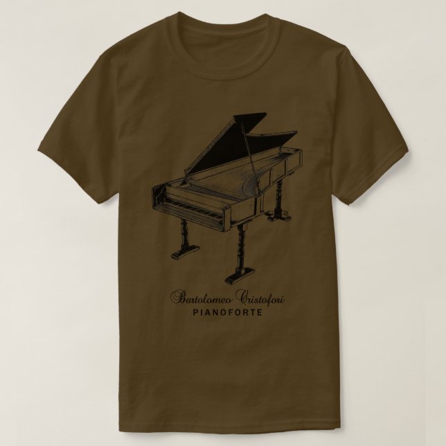 Bartolomeo Cristofori Pianofori Piano Musik T-Shirt (Design vorne)