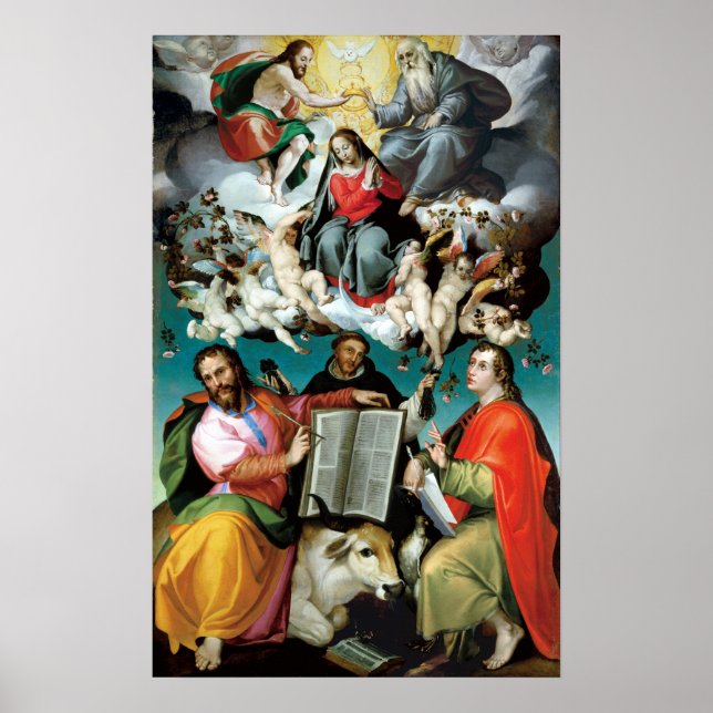 Bartolomeo Passerotti The Coronation of the Virgin Poster (Vorne)