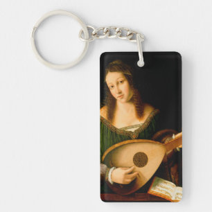 Bartolomeo Veneto Lady Jouer Lute Portrait Art