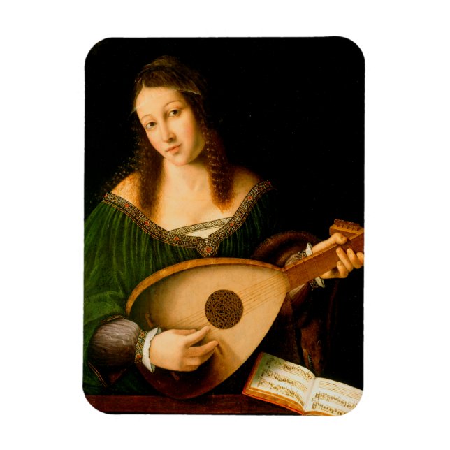 Bartolomeo Veneto Lady Lute Porträt Magnet (Vertikal)