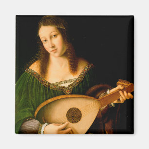 Bartolomeo Veneto Lady Lute Porträt Magnet