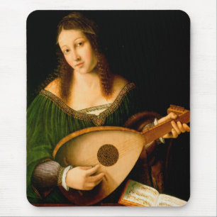 Bartolomeo Veneto Lady Lute Porträt Mousepad