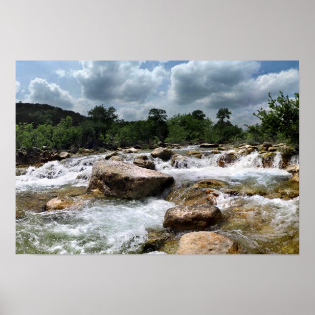 Barton Creek Greenbelt Wasserfälle - Austin, Texas Poster (Vorne)