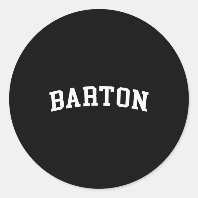 Barton  runder aufkleber (Vorderseite)