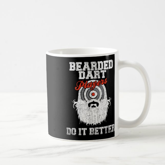 Bartspieler machen es besser Funny Dartboard Kaffeetasse (Rechts)