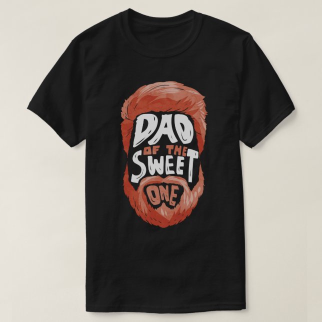 Bartter Vater des süßen und einen Bart T-Shirt (Design vorne)