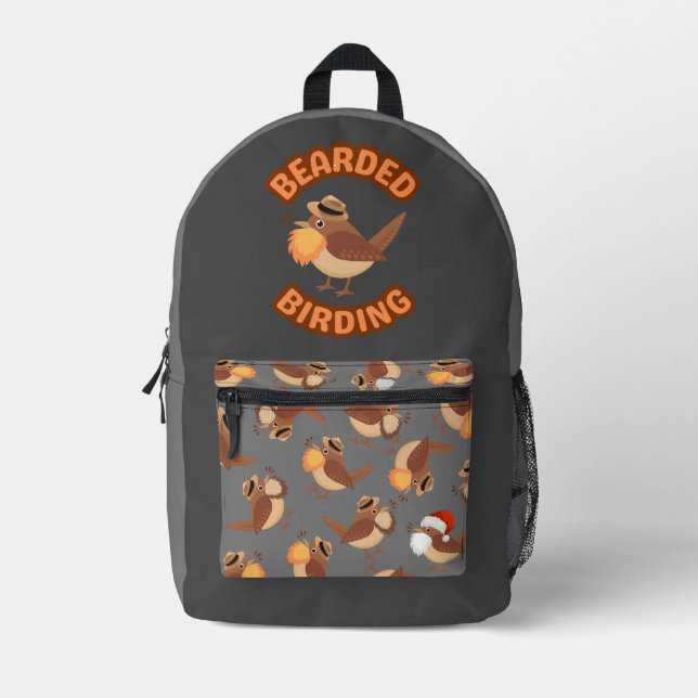 Bartu-Vogelbeobachtung Bedruckter Rucksack (Vorderseite)