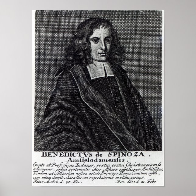 Baruch de Spinoza Poster (Vorne)