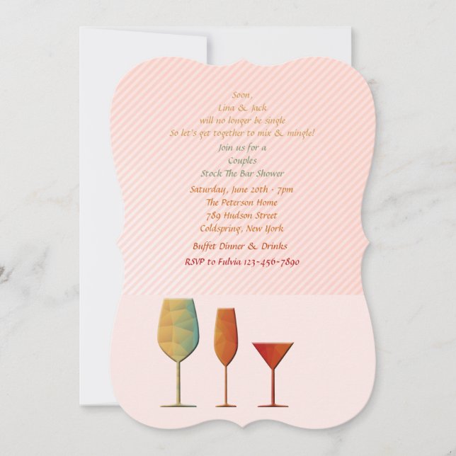 Barware Stock The Bar Shower Invitation (Devant)