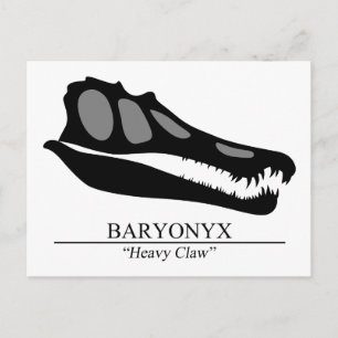 Baryonyx Skull Postkarte