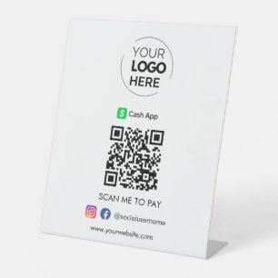 Barzahlungsanwendung QR-Code-Zahlung Zur Bezahlu Sockelschild