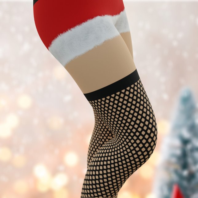 Bas de pêche sexy Père Noël Leggings de Noël (For naughty and nice girls. Just add your initial to these sexy Santa leggings)