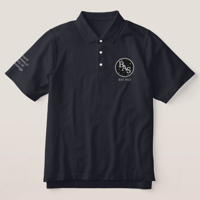 BAS-Logo bestickt Polo-Shirt (Design Vorderseite)