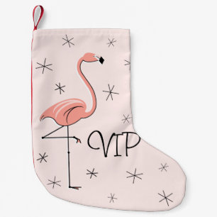 Bas rose flamant VIP chaussette un côté