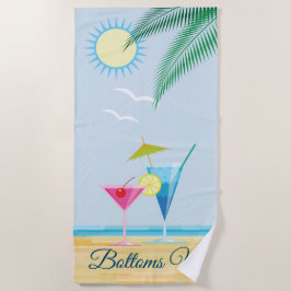 Bas vers le haut Cocktail serviette de plage