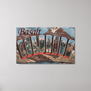 Basalt, Colorado - große Buchstabe-Szenen Leinwanddruck