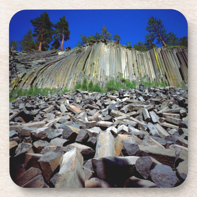 Basaltformationen von Devils Postpile Getränkeuntersetzer (Vorderseite)