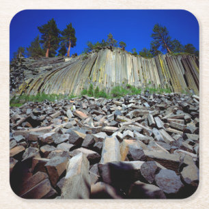 Basaltformationen von Devils Postpile Rechteckiger Pappuntersetzer