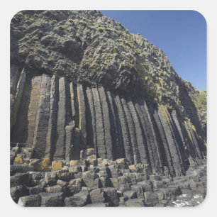 Basaltsäulen von Fingal's Cave, Staffa, vor Quadratischer Aufkleber