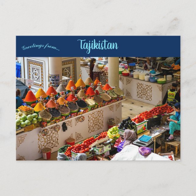 Basar in Tadschikistan Postkarte (Vorderseite)