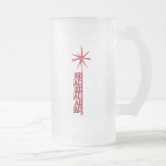 Basar-Retro Schriftart und mattierte Tasse Sputnik