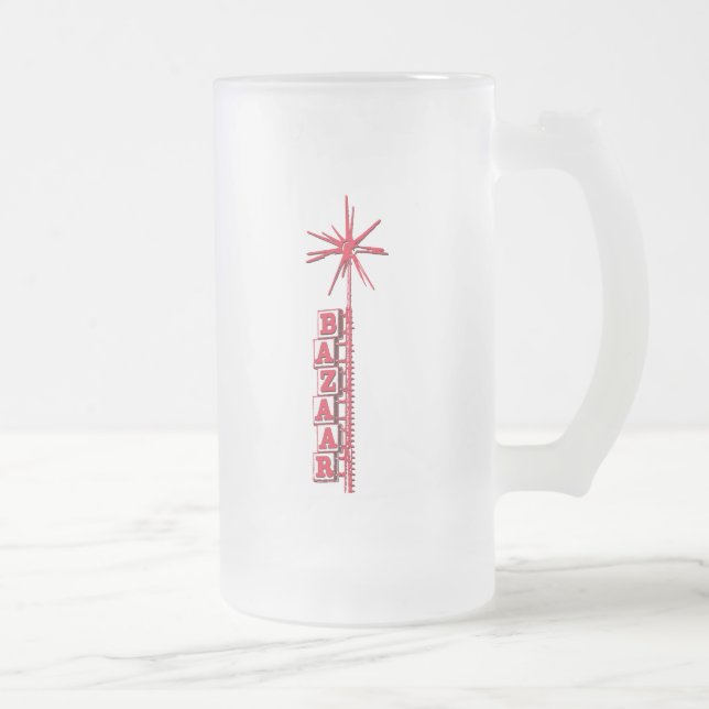 Basar-Retro Schriftart und mattierte Tasse Sputnik (Rechts)