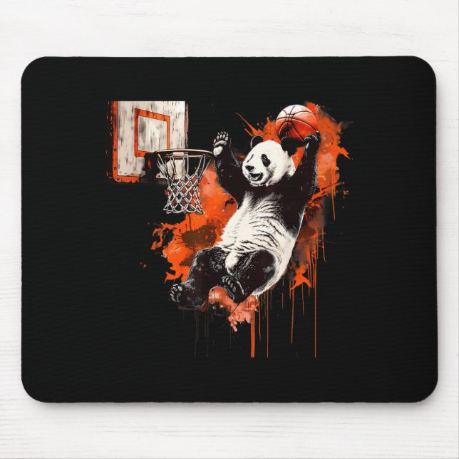 Basball Panda Bär Basball Spieler Slam Dunk Mousepad (Vorne)