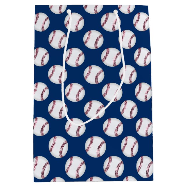 Base-ball de sac de cadeau sur le bleu (Devant)
