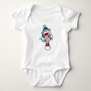 Base-ball de singe de chaussette aux T-shirts et