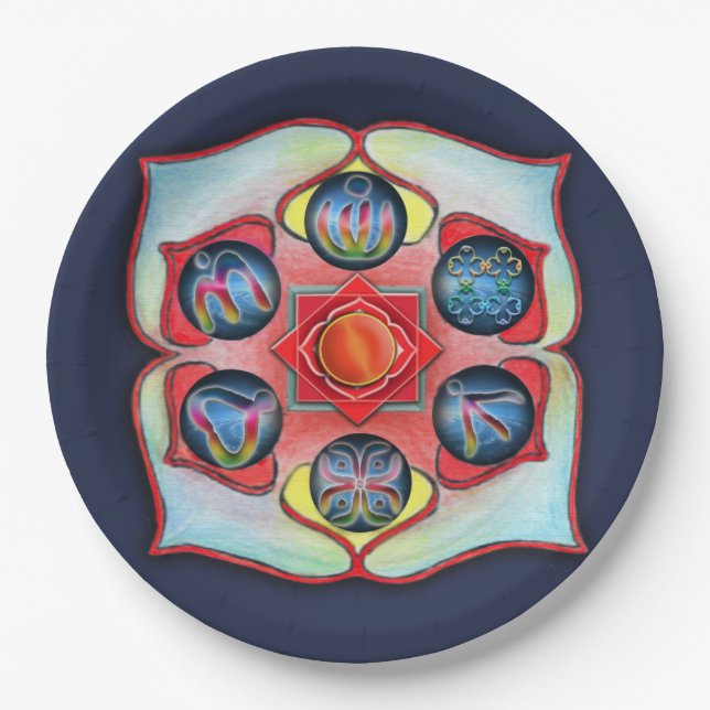 Base Chakra Pappteller (Vorderseite)