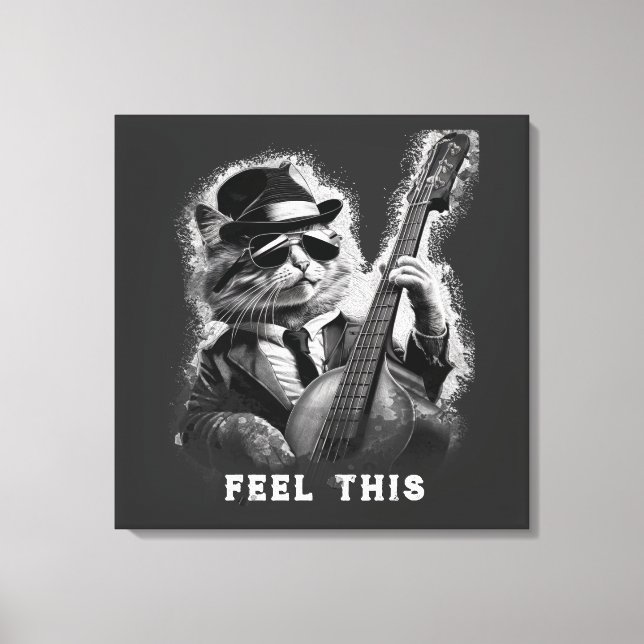 *~* Base Guitare CAT AP91 toile étirée Impression (Recto)