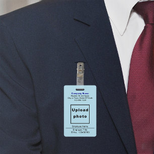 Basé sur le texte avec photo de l'employé Badge bl