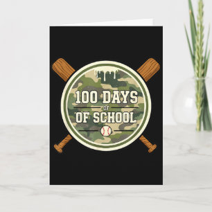 Baseball 100. Schultag Tarnung  Karte