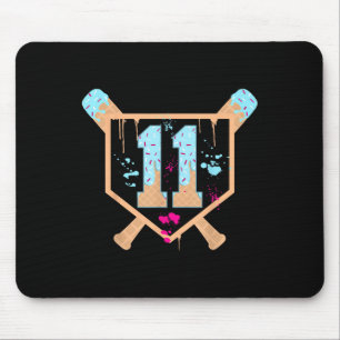 Baseball 11-jähriges Eis Tropfen 11. Geburtstag Mousepad
