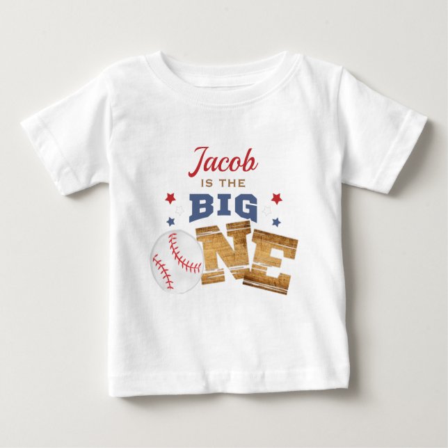 Baseball 1. Geburtstag Baby T-shirt (Vorderseite)