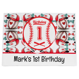 Baseball 1. Geburtstag Party Große Geschenktüte