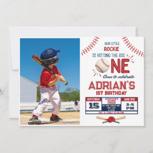 Baseball 1er anniversaire invitation garçon