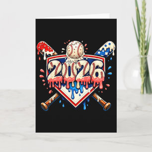 Baseball 2026 Eiscreme-Tropfbats für Jungen Geburt Karte