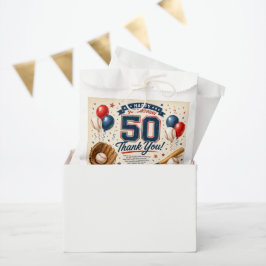 Baseball 50. Geburtstag Danke Geschenktütchen